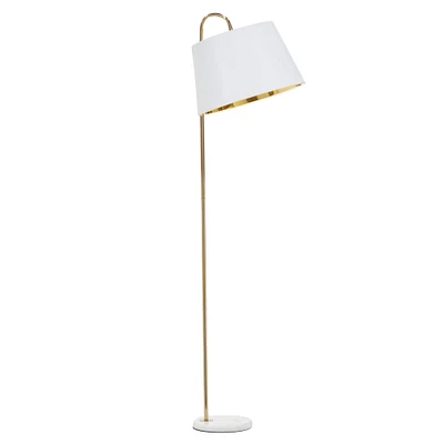 60" Gold Metal Transitional Floor Lamp