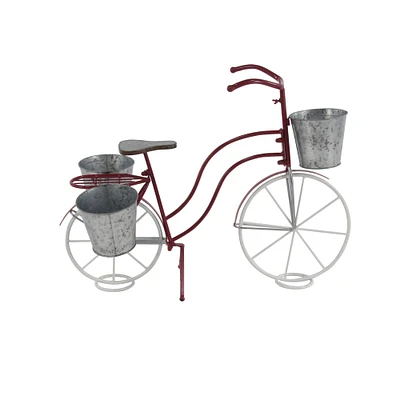 31" Red Tin Vintage Bicycle Planter