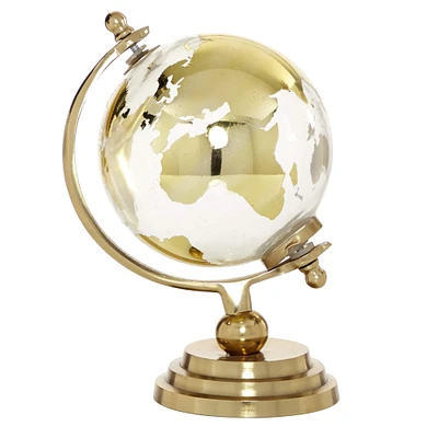 CosmoLiving by Cosmopolitan Gold Glass Traditional Globe