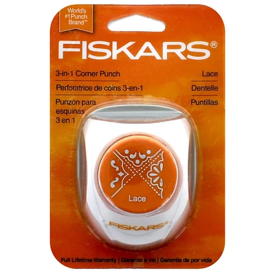 Fiskars® Corner Lace 3-in-1 Punch