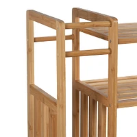 Organize It All Bamboo Shoe Rack with Umbrella Stand