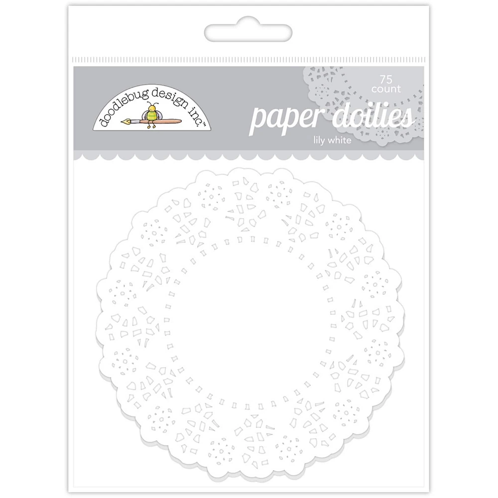 Doodlebug Design Inc.™ 4.5" Lily White Doilies, 75ct.