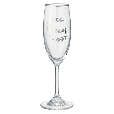 Silver Groom Toasting Flute by Celebrate It™
