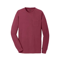 Port & Company® Beach Wash® Garment-Dyed Long Sleeve Pocket T-Shirt