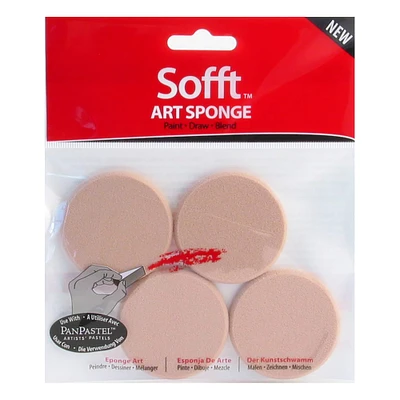 Colorfin Sofft™ Round Art Sponges, 4ct.