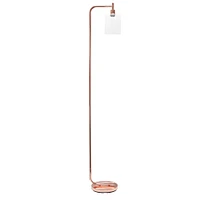 Simple Designs™ Iron Lantern Floor Lamp with Glass Shade