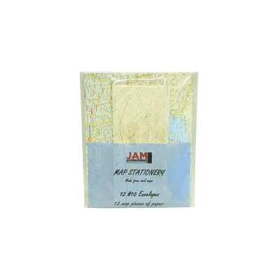 JAM Paper Assorted Map Designs Business Stationery Set