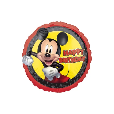 17" Mickey Mouse Happy Birthday Mylar Balloon