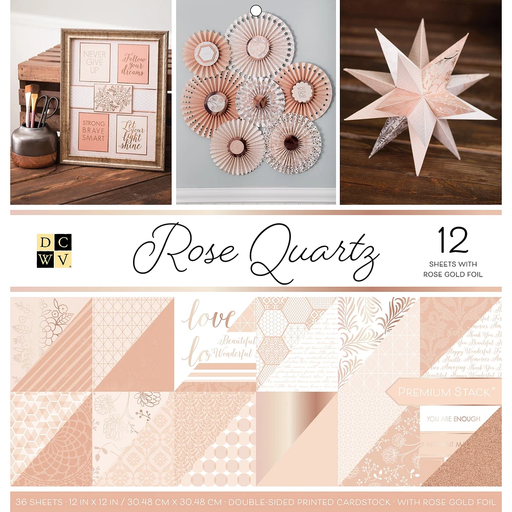 DCWV® Rose Quartz Premium Stack, 12" x 12"