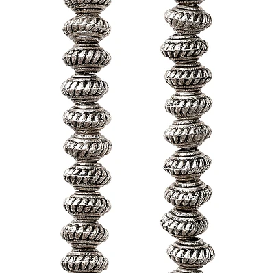 Silver Plated Metal Rondelle Beads, 5mm by Bead Landing™