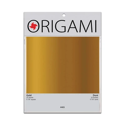 Yasutomo® Gold Metallic Origami Paper Pack, 25 Sheets