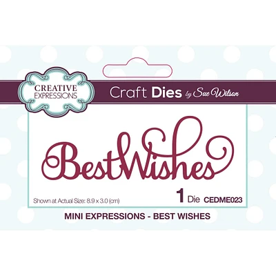 Creative Expressions Mini Expressions Best Wishes Craft Die