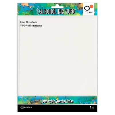6 Packs: 5 ct. (30 total) Tim Holtz® Alcohol Ink Yupo® White 8" x 10" Cardstock Sheets