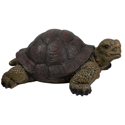 22.75" Brown & Green Turtle Outdoor Garden Statue