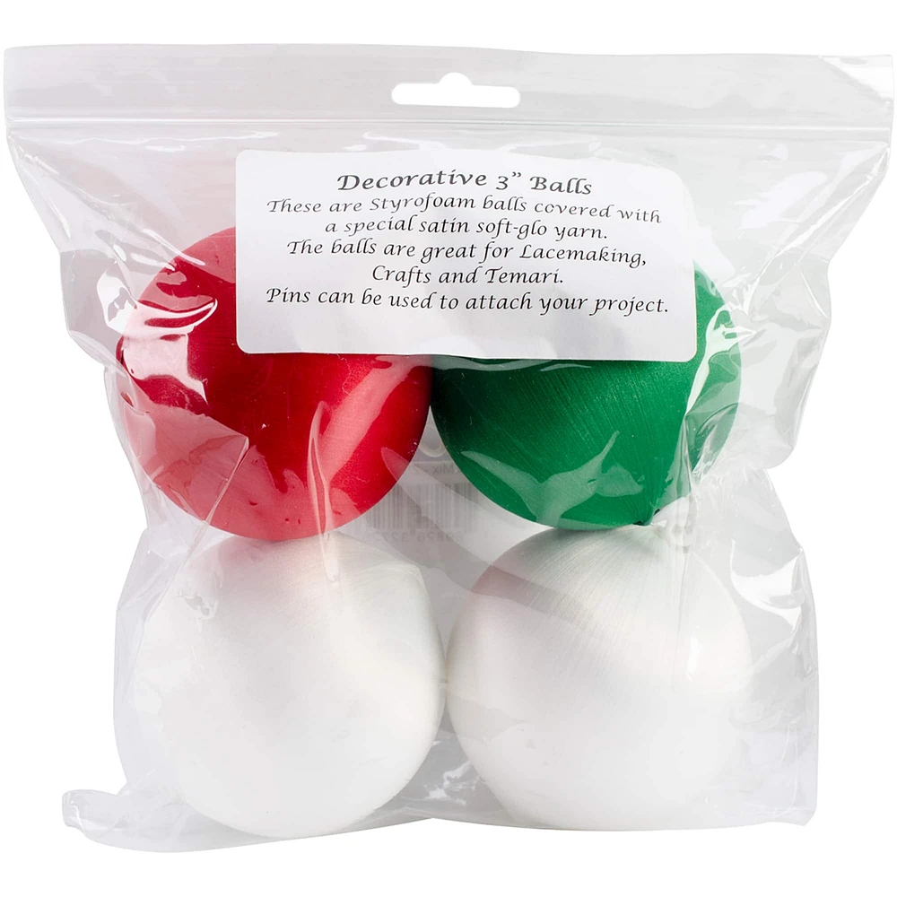 Handy Hands 3'' Satin-Covered Styrofoam Décor Balls