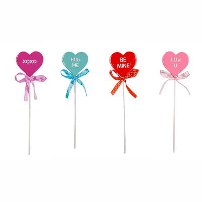 Assorted 10" Valentine's Day Sentiment Pick, 1pc. by Celebrate It™