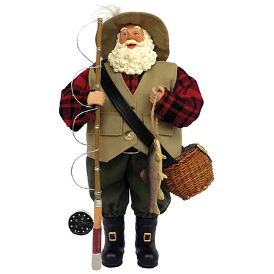 Santa's Workshop 12" Fly Fishing Santa Figurine