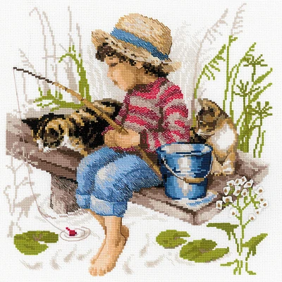 RIOLIS Let's Go Fishing Counted Cross Stitch Kit