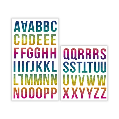 Holographic Rainbow Alphabet Iron-On Transfers by Make Market®