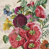 Luca-s Summer Flowers Counted Cross Stitch Kit