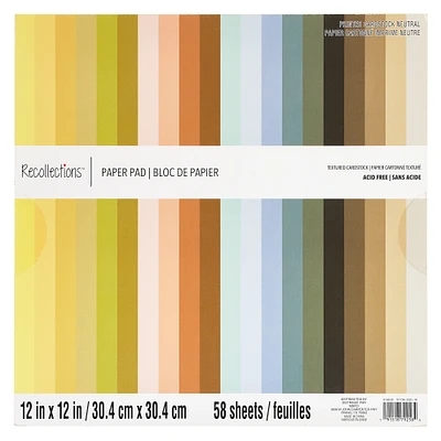 6 Packs: 58 ct. (348 total) Neutral Paper Pad, 12" x 12" by Recollections™