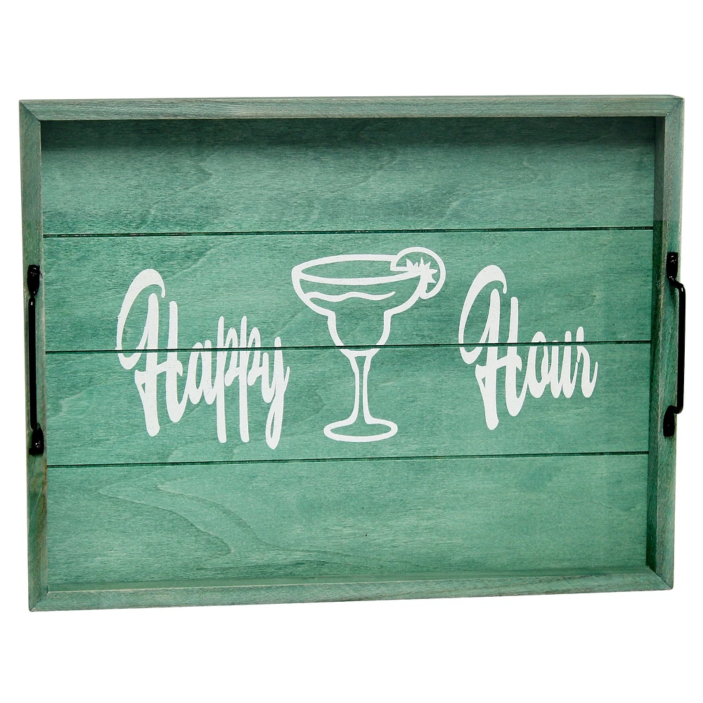 Elegant Designs™ 15.5" Happy Hour Serving Tray with Handles