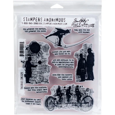Stampers Anonymous Tim Holtz® Theories Cling Stamps