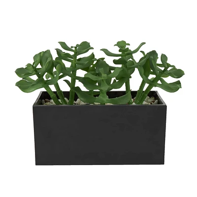 10" Green Foliage Artificial Plant with Black Pot