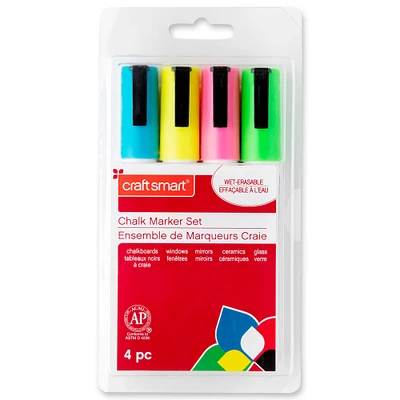 9 Packs: 4 ct. (36 total) Fluorescent Chalk Marker Set by Craft Smart®