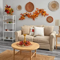 6ft. Maple Leaves, Pumpkins, Gourds, Berries & Pinecones Fall Garland