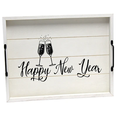 Elegant Designs™ 15.5" Happy New Year Serving Tray with Handles