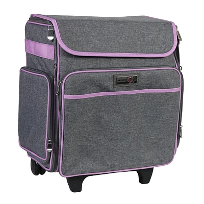 Everything Mary Gray & Purple Rolling Scrapbook Storage Tote