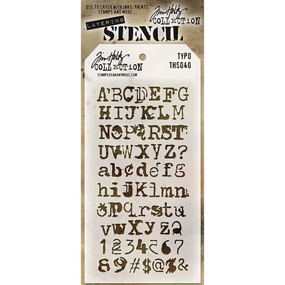 Stampers Anonymous Tim Holtz® Typo Layered Stencil