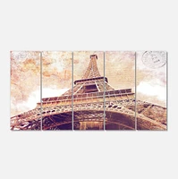 Designart - Paris Paris Eiffel TowerParis Postcard Design