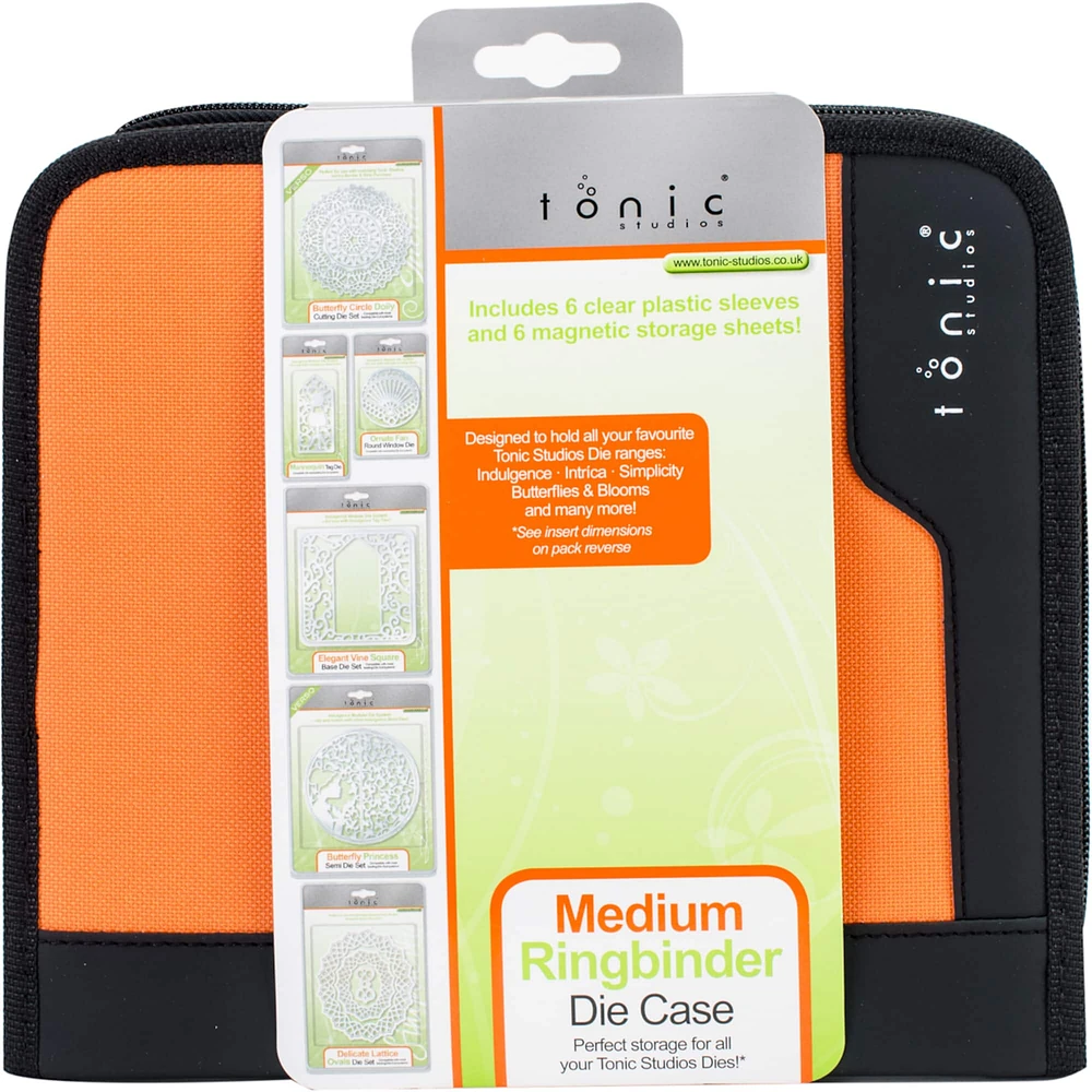 Tonic Studios® Black & Orange Medium Ring Binder Die Case