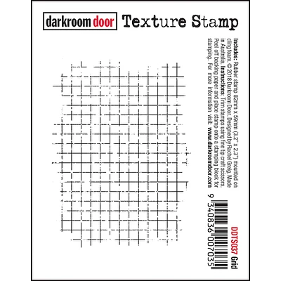 Darkroom Door Grid Texture Cling Stamp