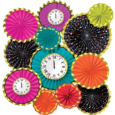 New Year's Colorful Confetti Fan Decorating Kit