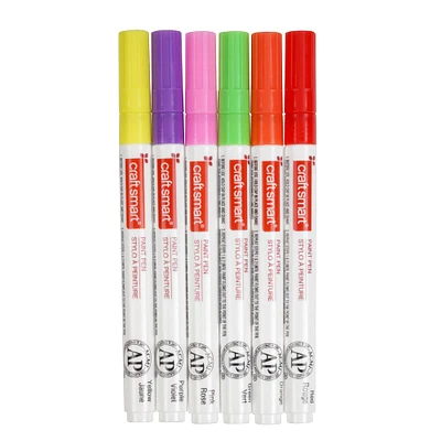 Hot Colors Medium Line 6 Color Paint Pen Set by Craft Smart®