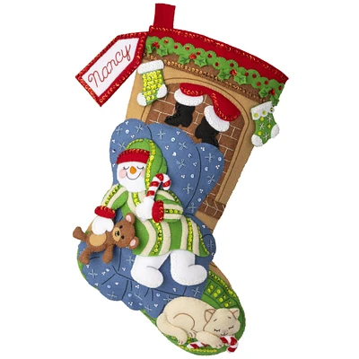 Bucilla® 18" Holiday Dreaming Felt Stocking Applique Kit