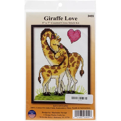Design Works™ Giraffe Love Counted Cross Stitch Kit