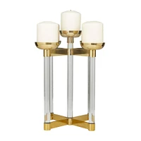 The Novogratz 14" Gold Contemporary Candleholder