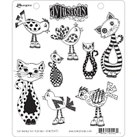 Dyan Reaveley's Dylusions Cat Among Pigeons Cling Stamp Set