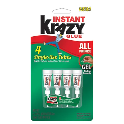 12 Packs: 4 ct. (48 total) Instant Krazy Glue Single Use Gel Formula