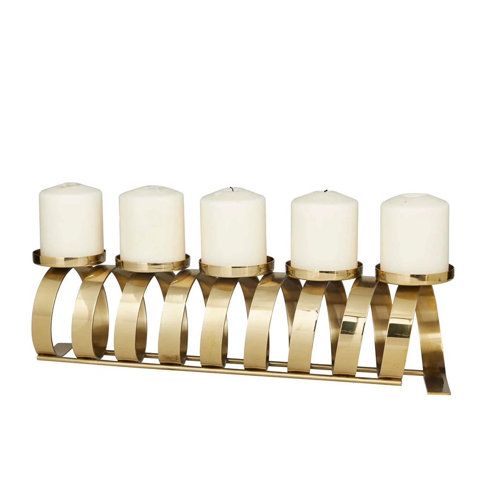 20" Gold Contemporary Candle Holder