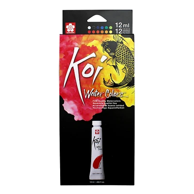 6 Packs: 12 ct. (72 total) Koi Water Colors™ Fine Quality Watercolors