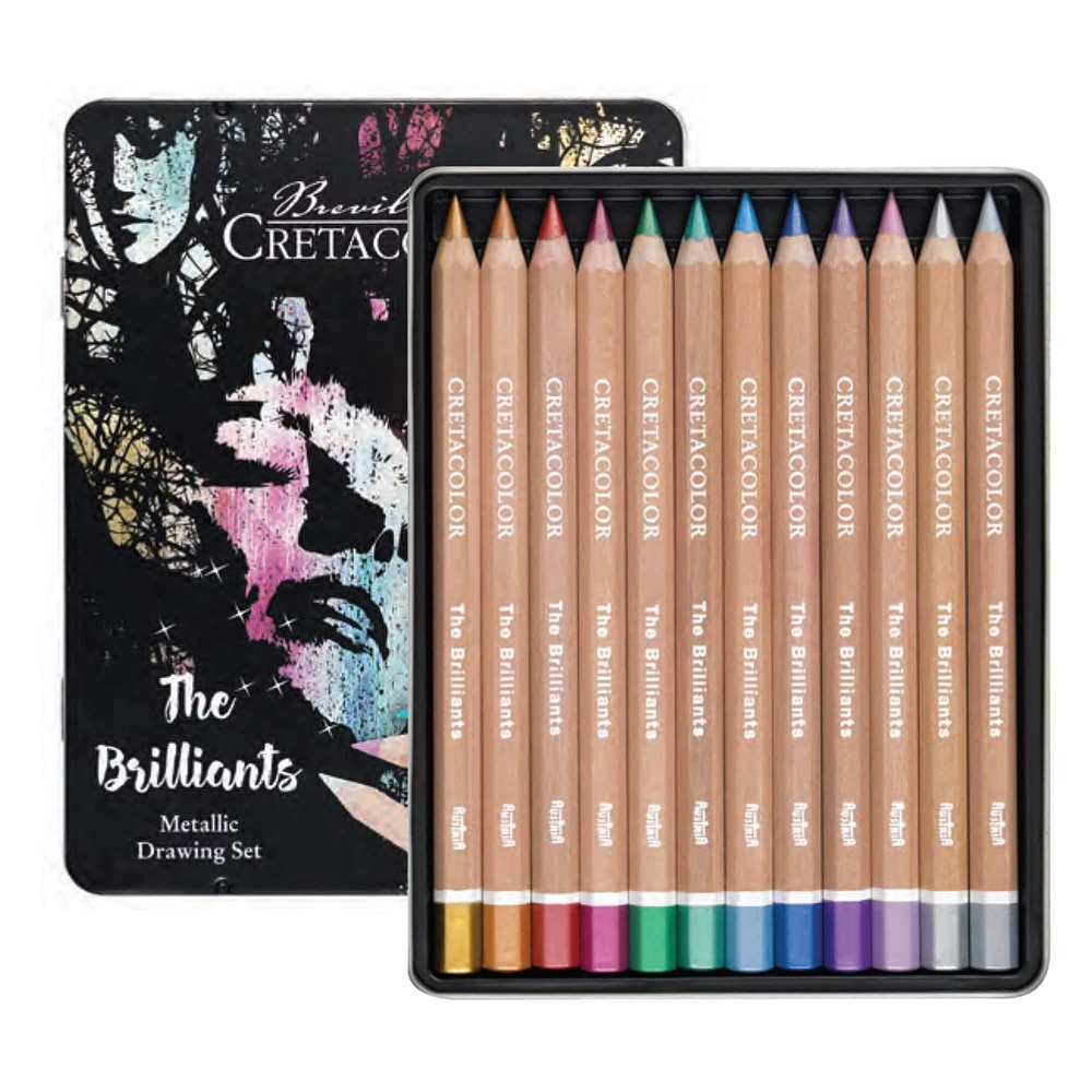 3 Packs: 12 ct. (36 total) Cretacolor The Brilliants Metallic Colored Pencils