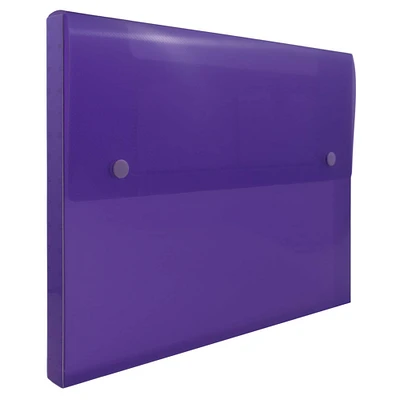 JAM Paper 9.5" x 12.5" Plastic Portfolio with Two Button Snap Closure