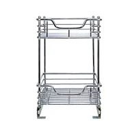 Household Essentials Glidez Chrome 2-Tier Cabinet Organizer