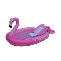 Swim Central 6.9ft. Inflatable Pink Flamingo Kiddie Pool with Sprayer