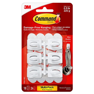 12 Packs: 18 ct. (216 total) Command™ White Mini Hooks